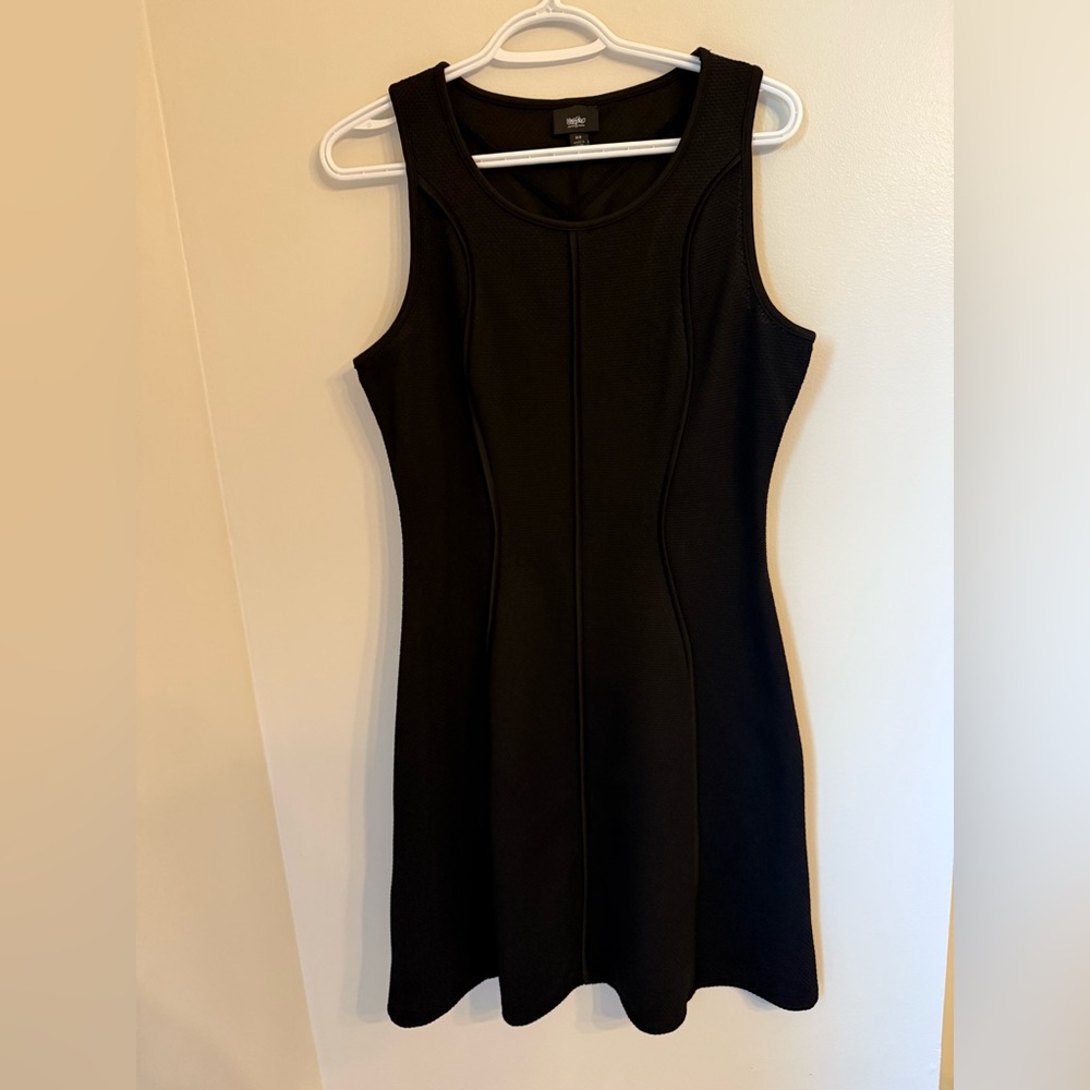 Mossimo Textured Black Flare Dress - Size M